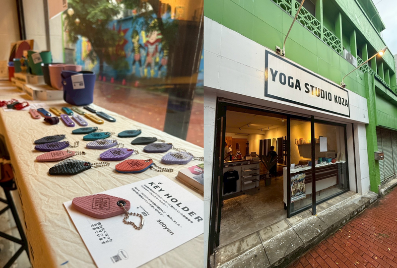 沖縄にあるヨガスタジオkoza(コザ )のオリジナルキーホルダーとクリップを制作しました
